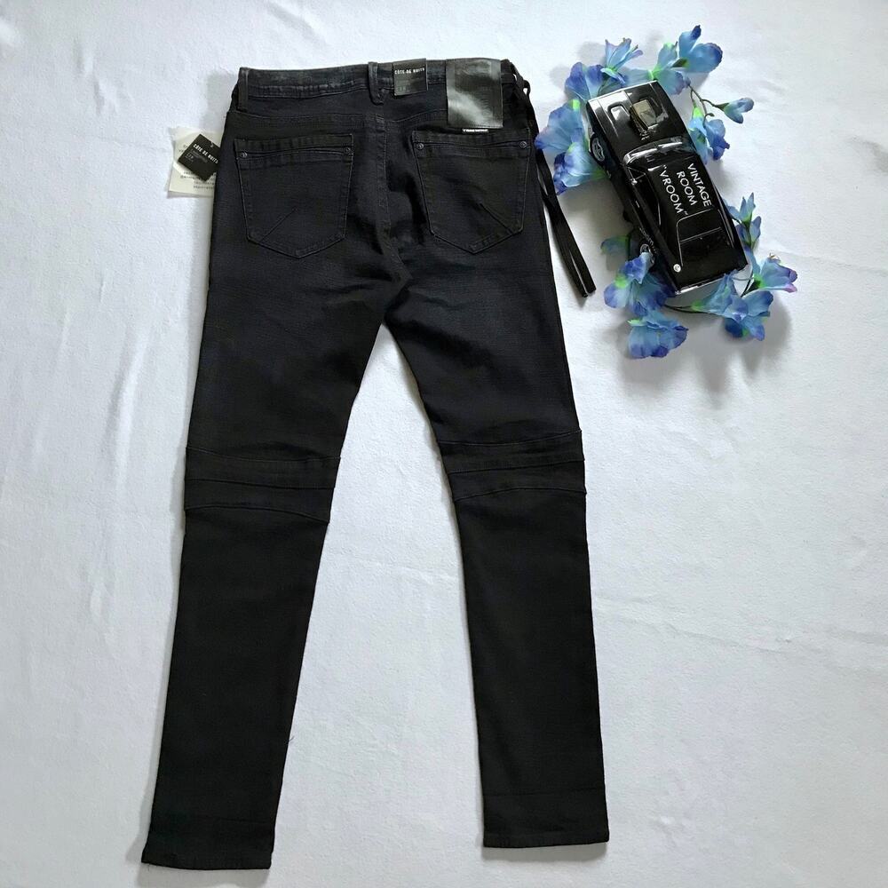 Cote De Nuits NWT Black Skinny Jeans Men 32/32 - Picture 6 of 11